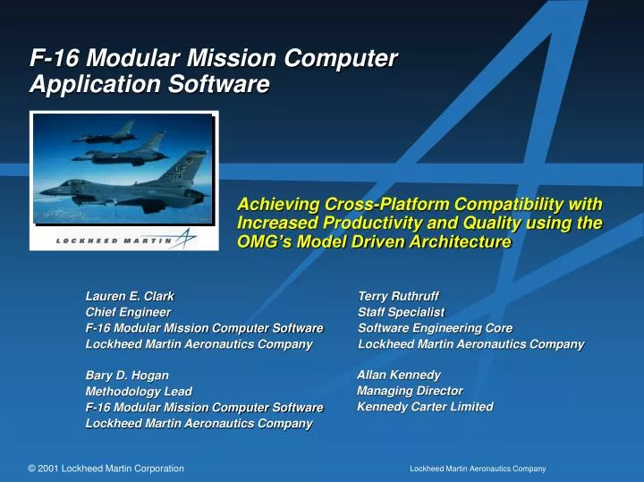f 16 modular mission computer application software