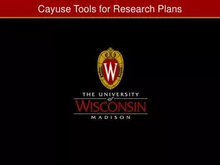 Cayuse Tools for Research Plans