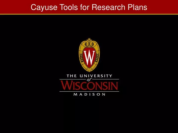 cayuse tools for research plans