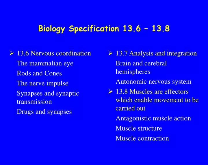 biology specification 13 6 13 8