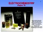 ELECTROCHEMISTRY Chapter 18 - slide 1