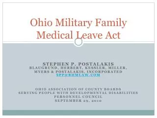 Ohio Military Family Medical Leave Act