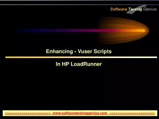Enhancing - Vuser Scripts In HP LoadRunner