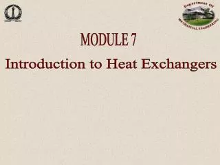 Introduction to Heat Exchangers