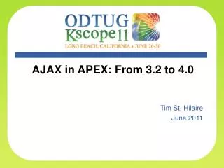 AJAX in APEX: From 3.2 to 4.0
