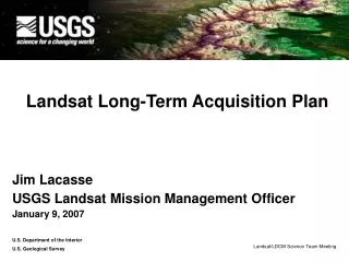 Landsat Long-Term Acquisition Plan