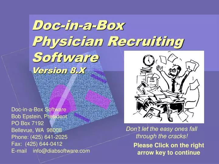 doc in a box physician recruiting software version 8 x
