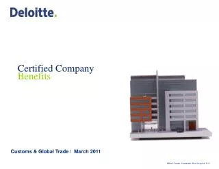 Certified Company Benefits