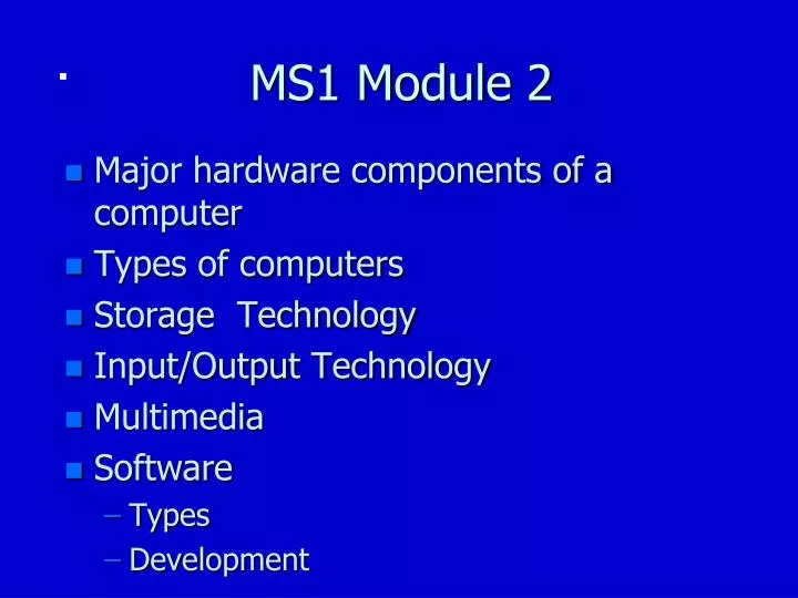 ms1 module 2