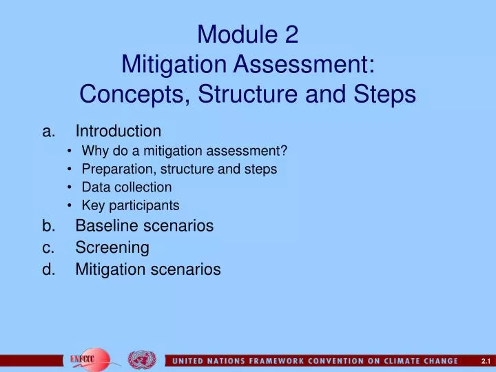 module 2 mitigation assessment concepts structure and steps
