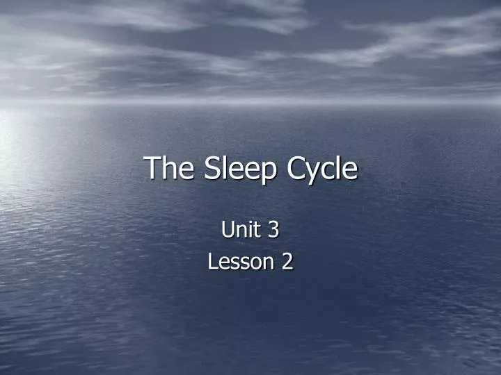 the sleep cycle