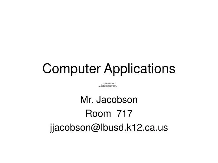 computer applications