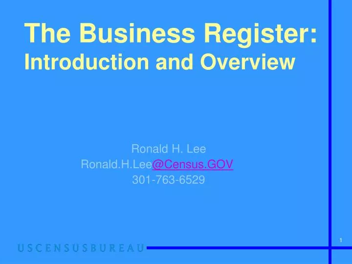 the business register introduction and overview