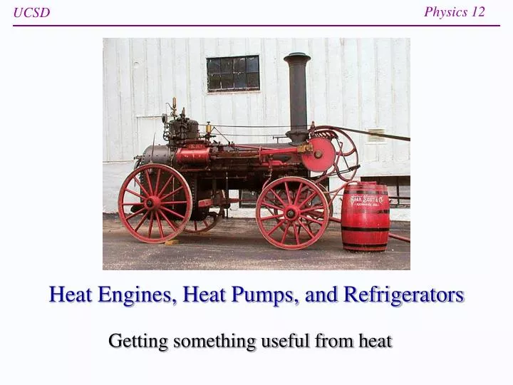 heat engines heat pumps and refrigerators