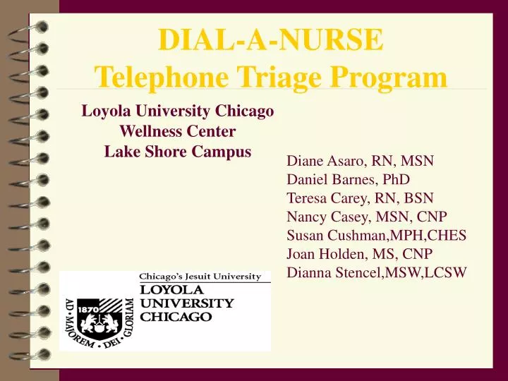 dial a nurse telephone triage program