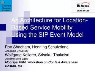 An Architecture for Location-Based Service Mobility Using the SIP Event Model