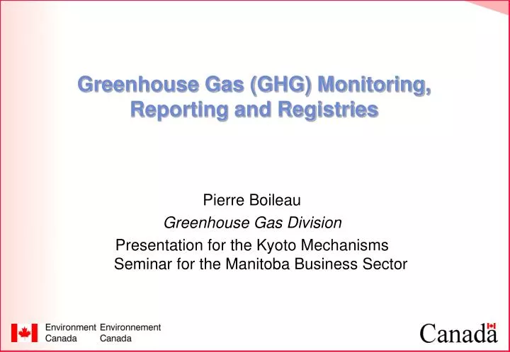 greenhouse gas ghg monitoring reporting and registries