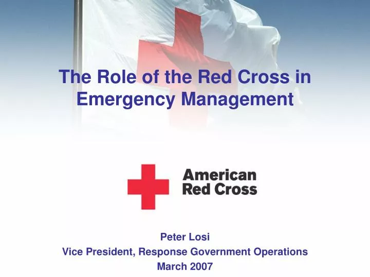 the role of the red cross in emergency management