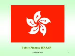 Public Finance HKSAR