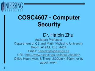 COSC4607 - Computer Security