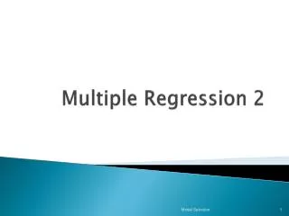 Multiple Regression 2