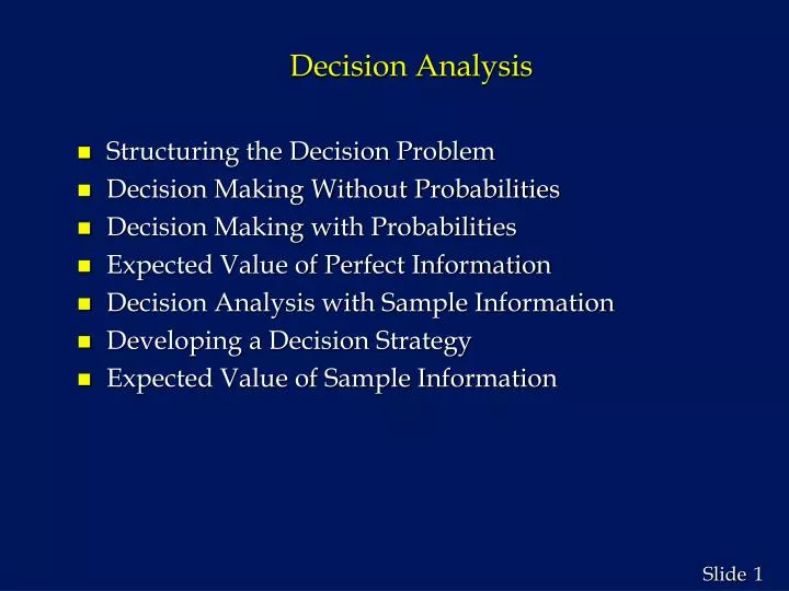 decision analysis
