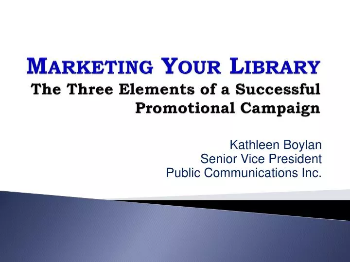marketing your library the three elements of a successful promotional campaign