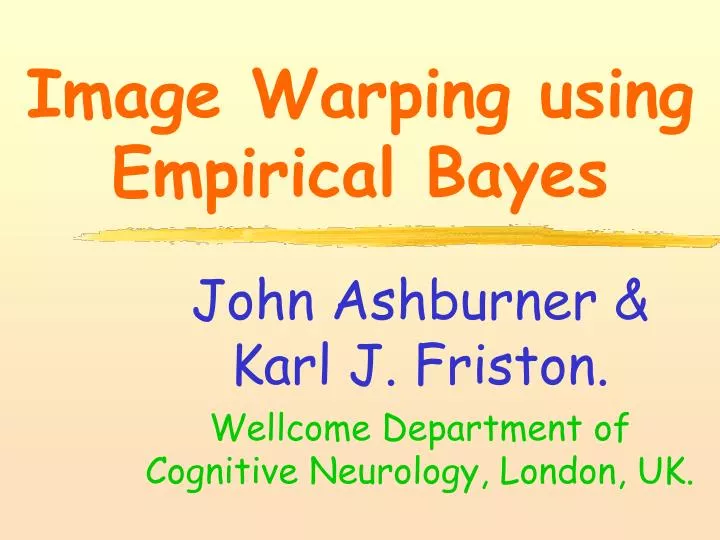 image warping using empirical bayes