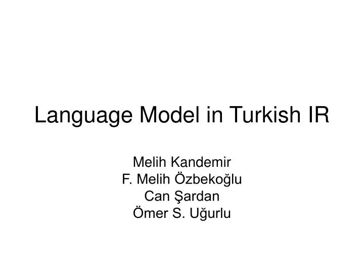 language model in turkish ir