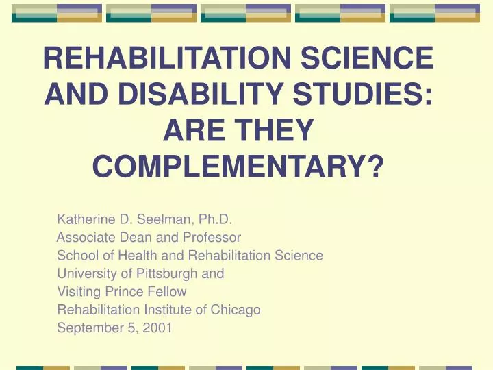 rehabilitation science and disability studies are they complementary