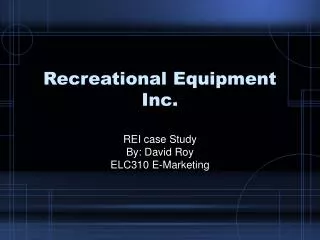Recreational Equipment Inc.