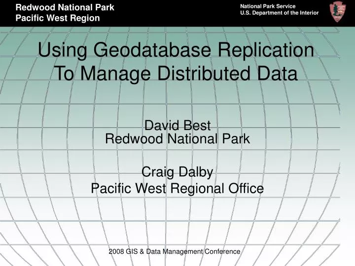 using geodatabase replication to manage distributed data
