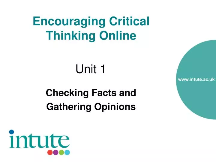 encouraging critical thinking online