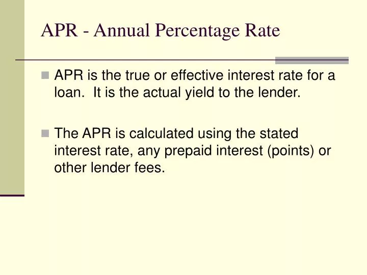 apr annual percentage rate