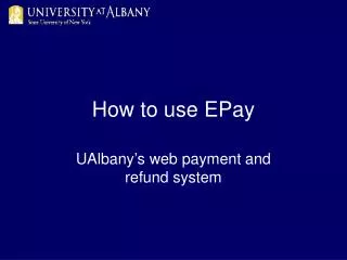 How to use EPay