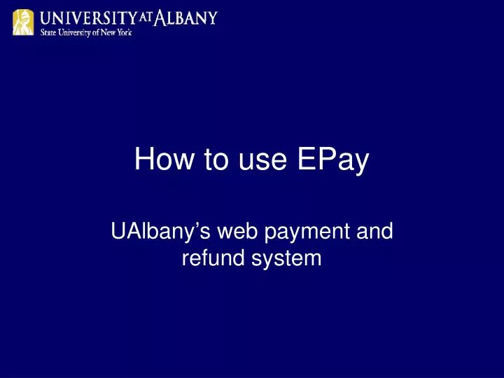 how to use epay