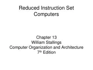Chapter 13 William Stallings Computer Organization and Architecture 7 th Edition