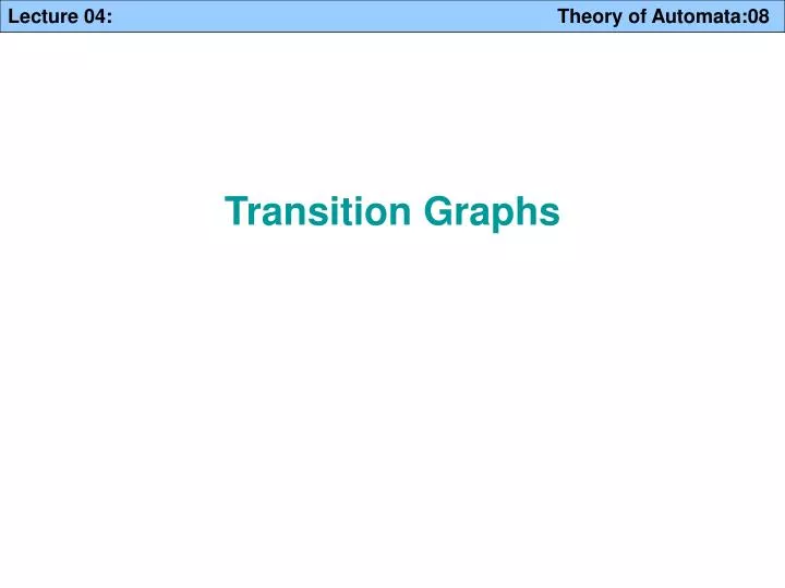 transition graphs