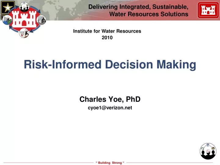 risk informed decision making