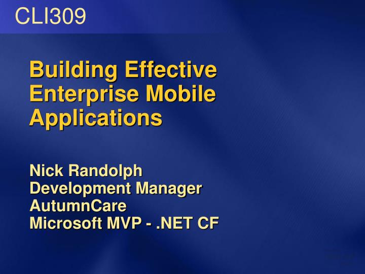 building effective enterprise mobile applications