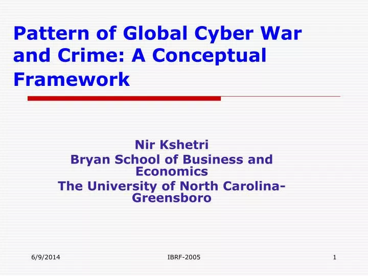 pattern of global cyber war and crime a conceptual framework