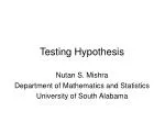 Testing Hypothesis