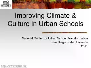 Improving Climate &amp; Culture in Urban Schools