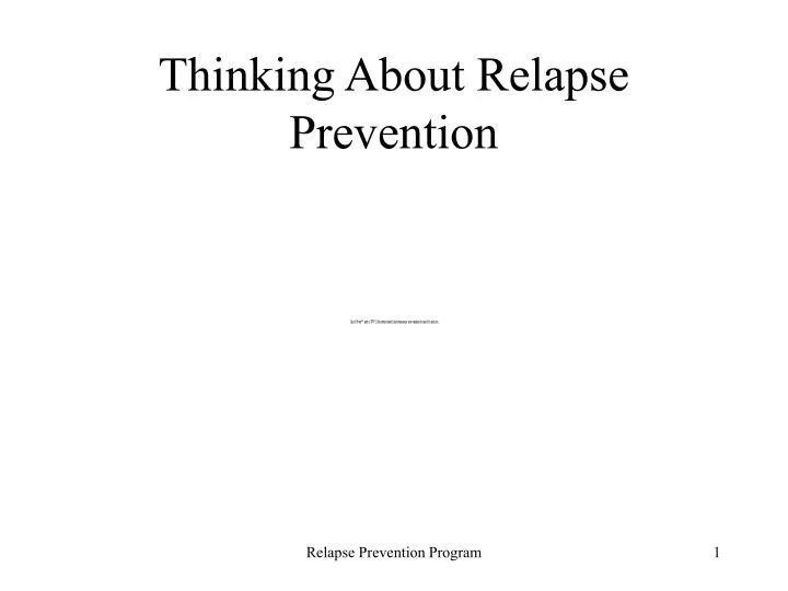 thinking about relapse prevention