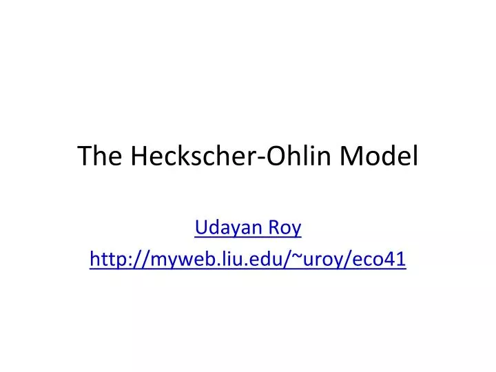 the heckscher ohlin model