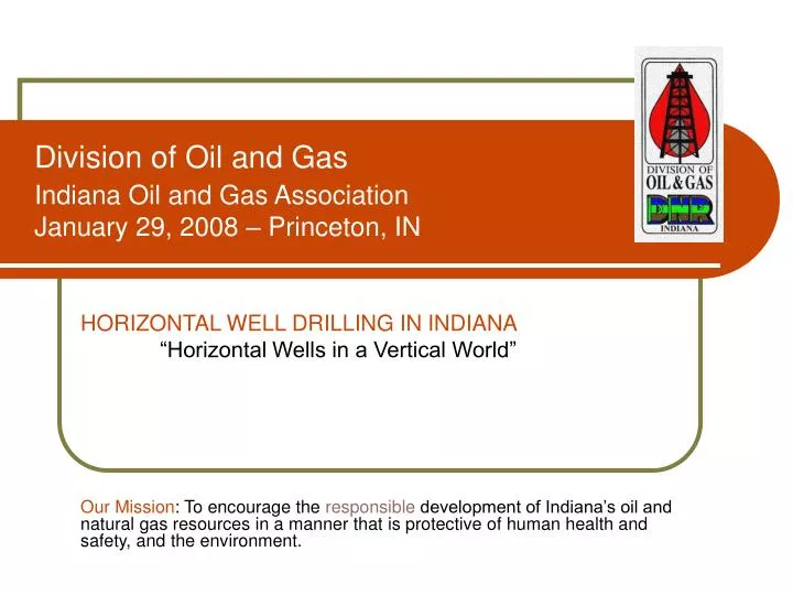 division of oil and gas indiana oil and gas association january 29 2008 princeton in