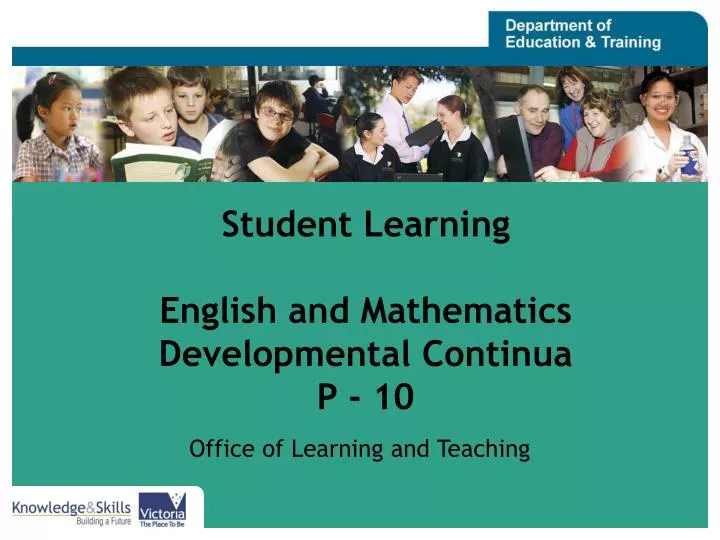 student learning english and mathematics developmental continua p 10