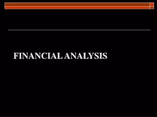 FINANCIAL ANALYSIS