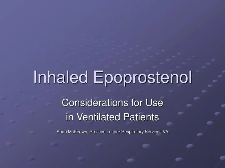 inhaled epoprostenol