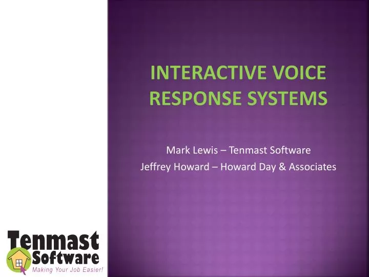 interactive voice response systems